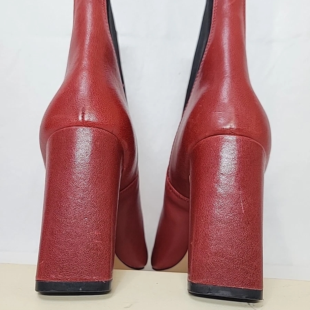 Vince Camuto Red and Black Ankle Boots - Picture 4 of 6